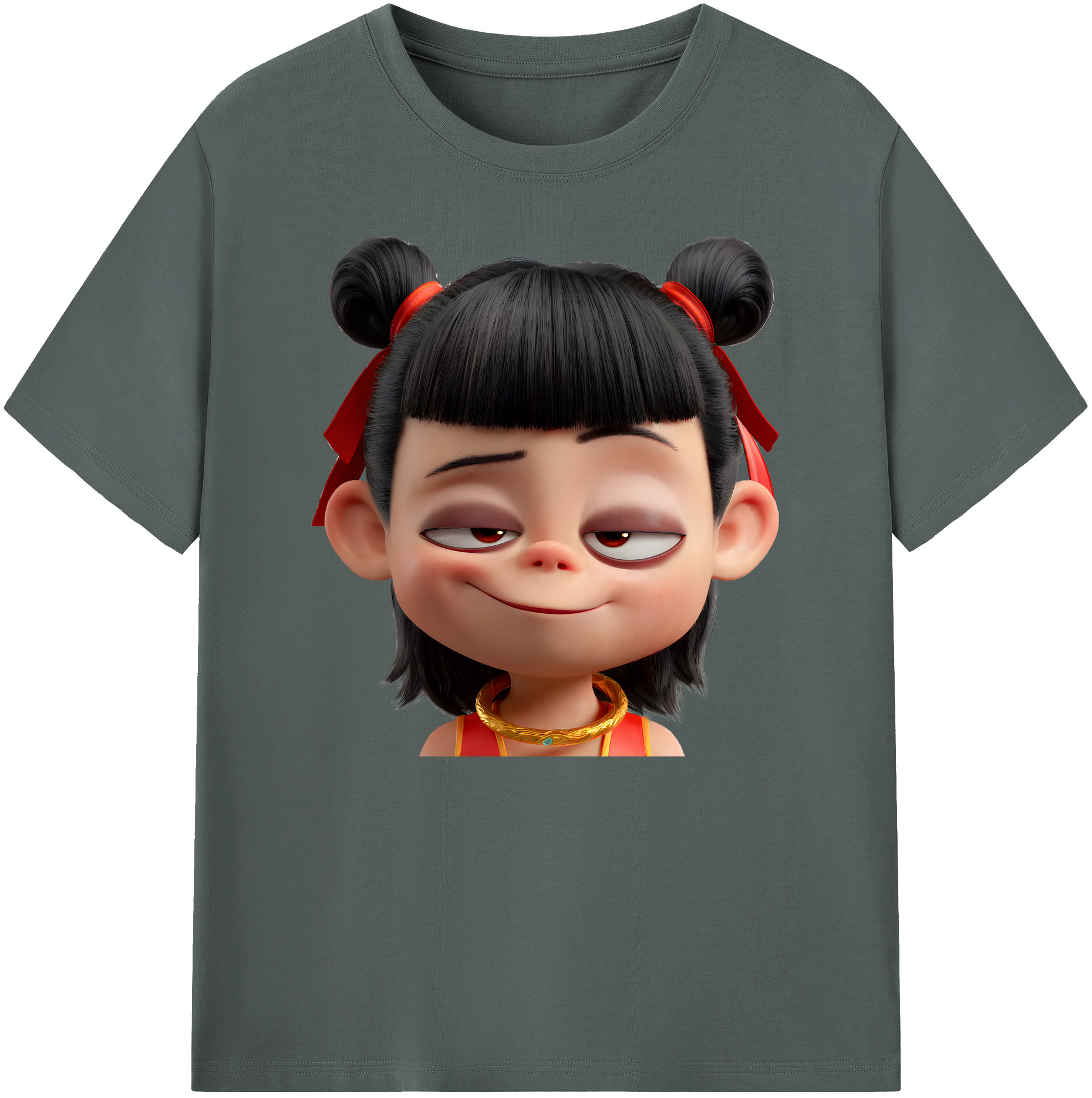 （画像用） Ne Zha 2 ナタ 魔童の大暴れ 綿100％ メンズ半袖Tシャツ｜肌触りやわらか＆通気性